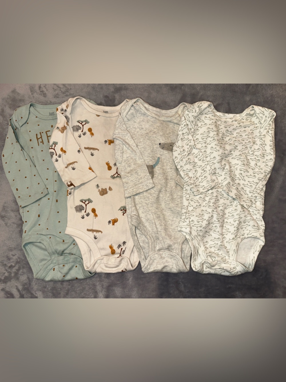 Bundle of Long Sleeve Onesies- Boy (6 Mo)